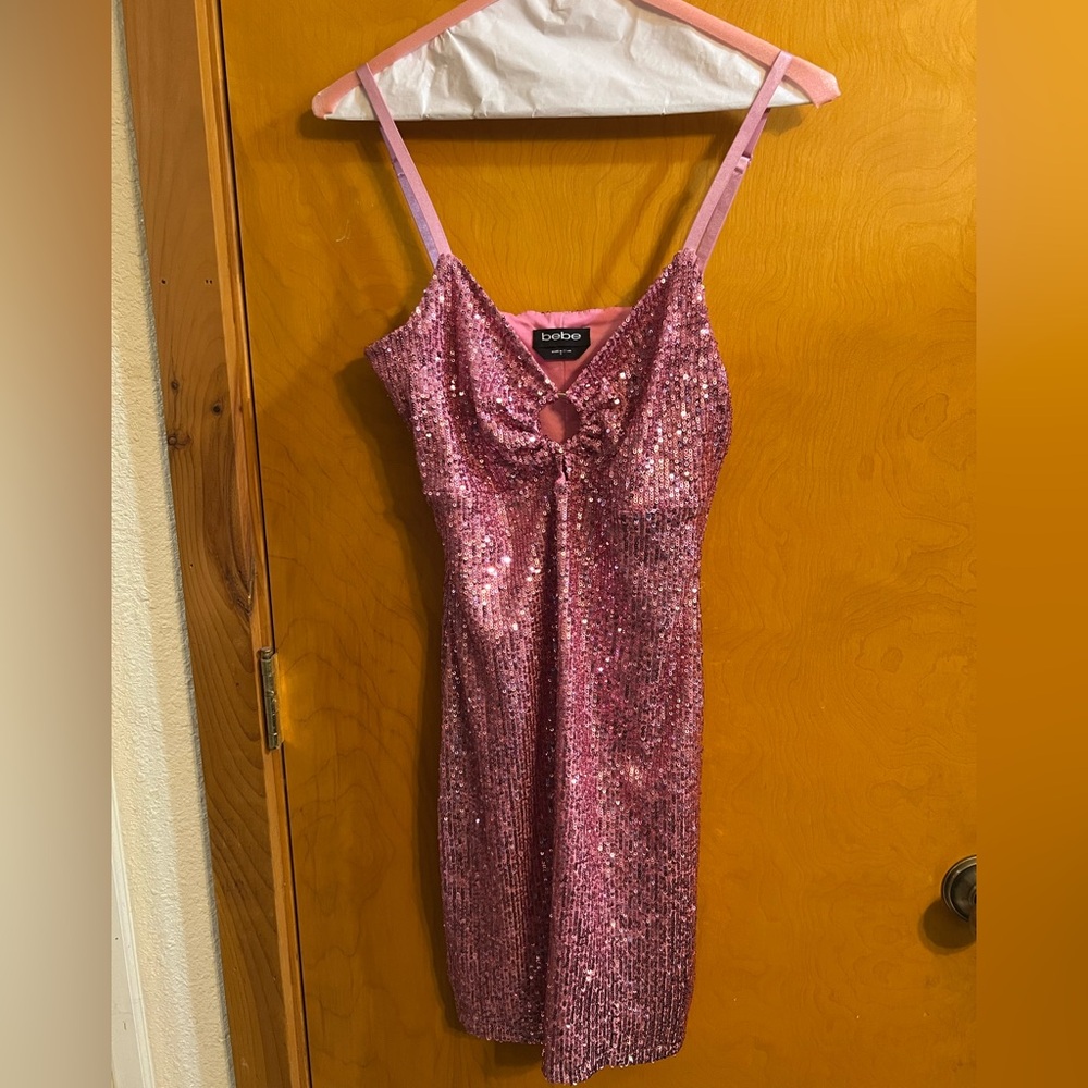 Sexy Pink Sequin Party Dress